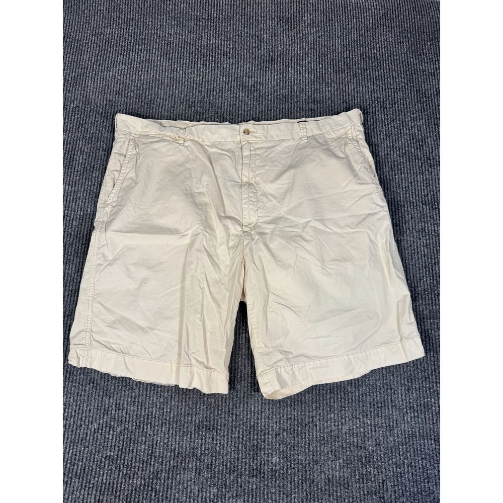 Polo Ralph Lauren Chino Shorts Size 44 44B Khaki Pima Cotton Classic Flat Front